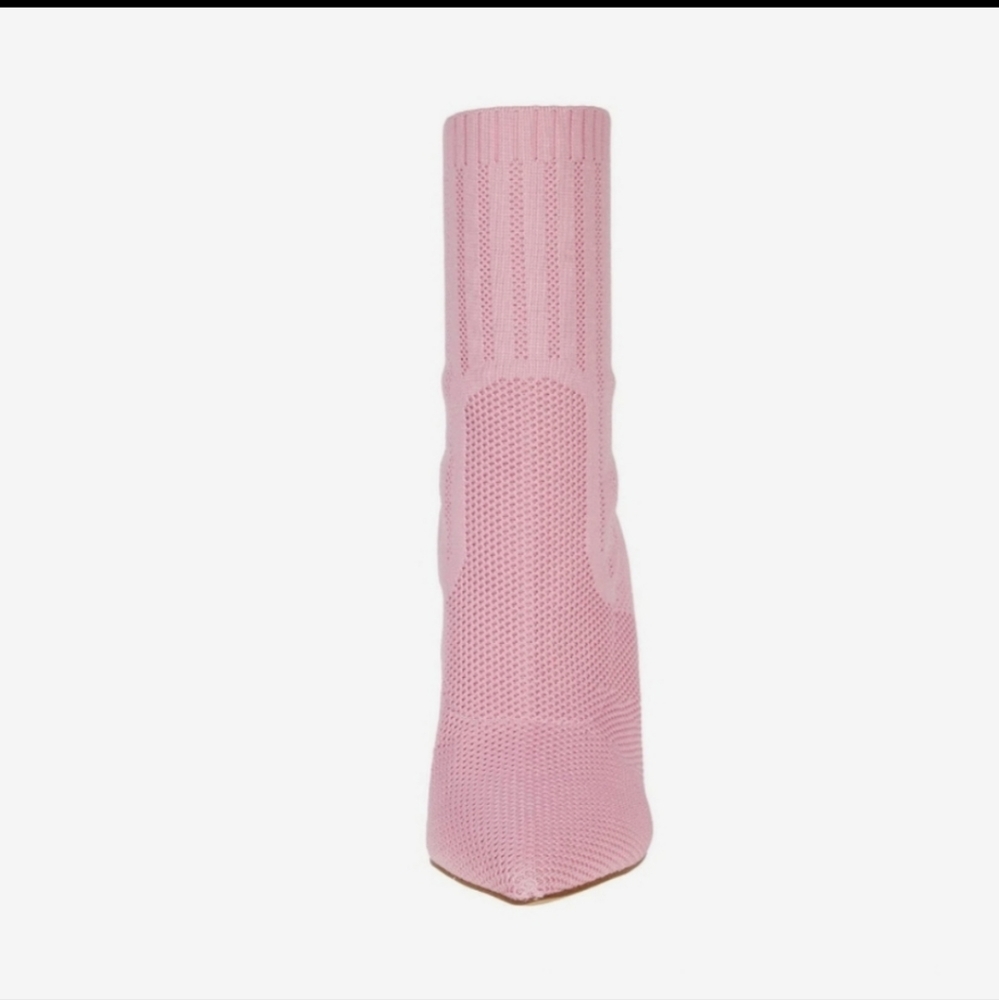 Steve Madden pink knit sock pointed boots - Picture 3 of 7